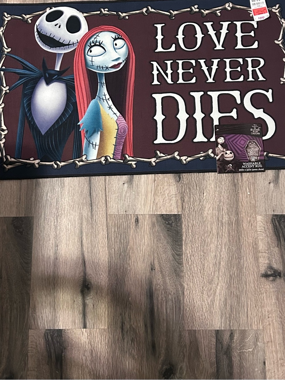 The Nightmare Before Christmas 'Love Never Dies' Door mat 20 x 32